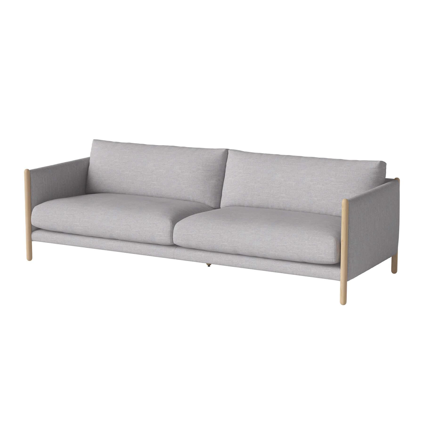 Bolia Hayden Sofa 3 Seater Sofa White Oiled Oak Baize Light Grey Designer Furniture From Holloways Of Ludlow