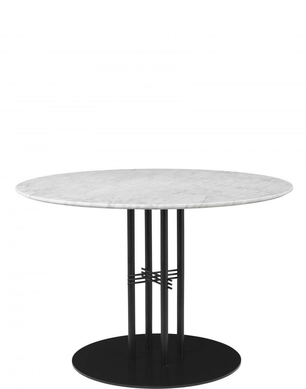 Ts Column Dining Table Black Base Marble 110white Laminate