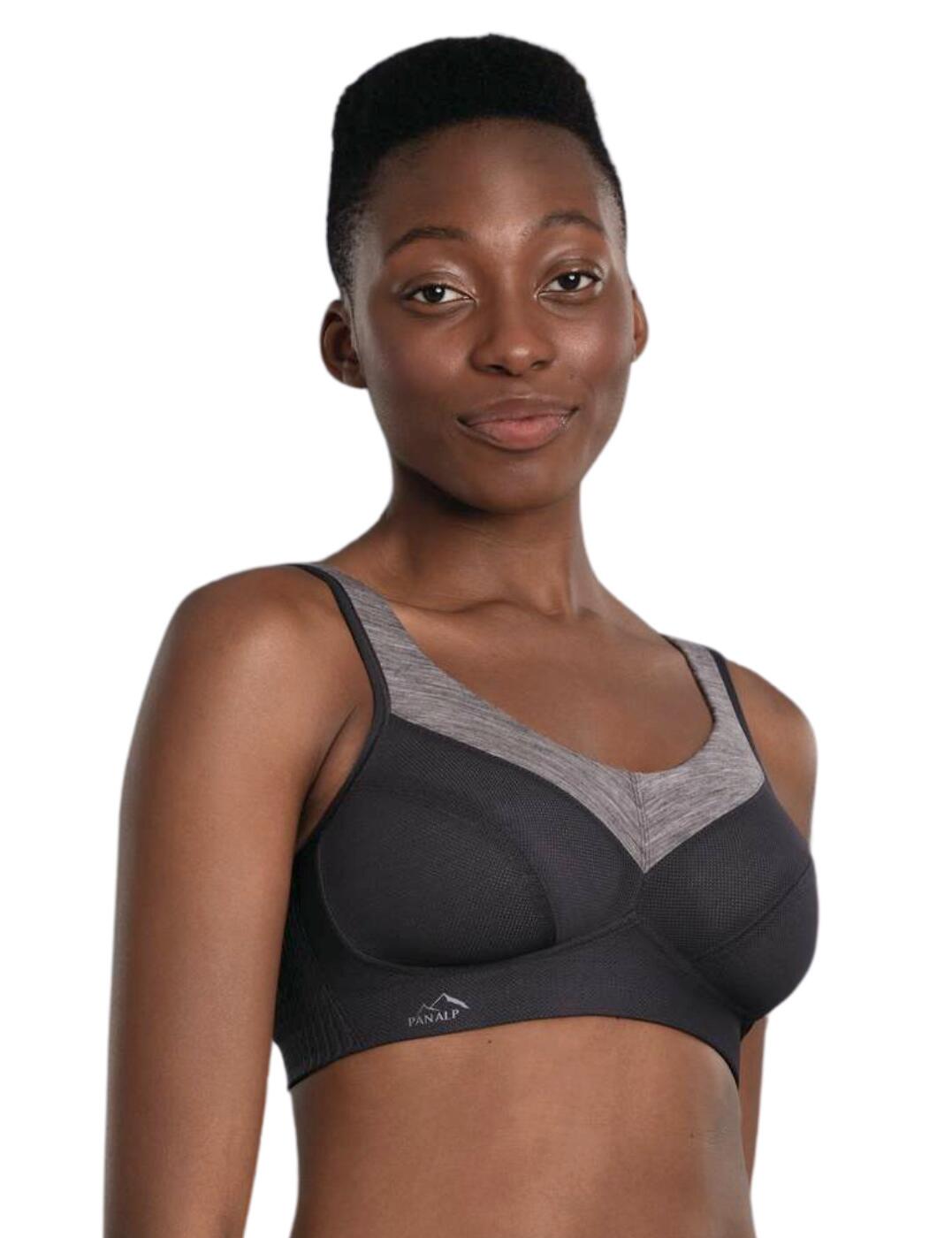 The velvety comfort provided by this PanAlp sports bra from Anita Active is exactly what you need to smooth out your workout routine. This design is covered in Merino wool on the inside, providing silky comfort. The Merino wool features also on the decolletage in a modern panel, creating a fashionable design. The breathable material creates a cooling effect during the hot days, and a warming one when you're colder. The full-cup coverage offered by this piece makes sure that your bust is comfortably secured. Padded adjustable shoulder straps and traditional hook and eye back closure make sure that you can adapt this bra to your most comfortable fit.  Merino wool on the inside of the bra Full cup coverage Breathable material Adjustable padded shoulder straps Hook and eye back closure Non-wired Non-padded Country of origin: Thailand Composition outer fabric: 44% Nylon &pipe; 32% Polyester &pipe; 14% Wool (Merino) &pipe; 10% Elastane Composition lining: 82% Wool(Merino) &pipe; 12% Nylon &pipe; 6% Elastane Listed in UK sizes  57521-101558-1315800 5555 Sports Bra