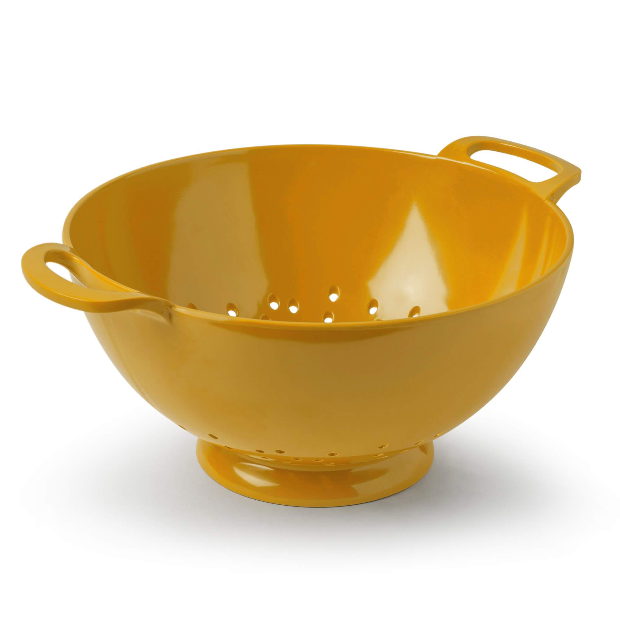 Zeal Melamine Colander Strainer, Large, 24cm, Mustard