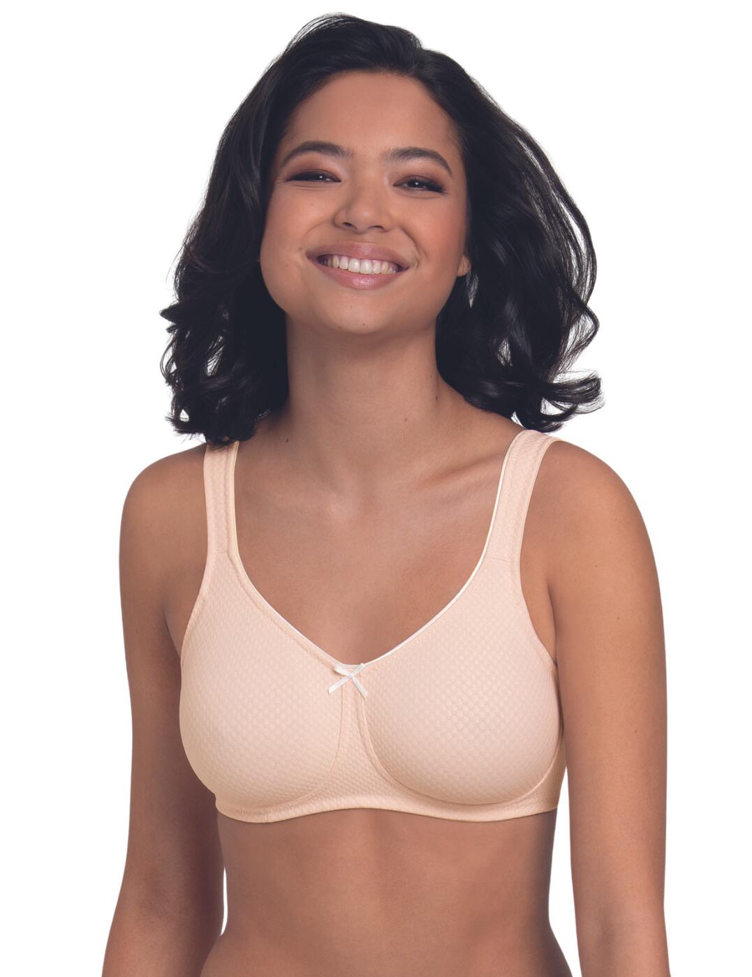 This snug-fitting bra from the Leni range by Anita perfectly conceals the mastectomy side of this bra and instead looks very similar to the everyday t-shirt bra. The foam cups used within this bra are the ideal way to conceal, the foam also creates a super-comfy feel against your skin which makes this wearable all day without any wires cutting you up. Having a snug fit around your body has many positive effects, one being unnoticeable under close-fitting garments, creating a seamless finish. The slim straps are lined with soft padding which follows onto the back pleasantly caressing your shoulders while still being strong enough for a lifting enforcement. A cute bow lies in the centre flawlessly finishing off this gorgeous piece.  Anita special bra From the Leni range Hook and eye closure Full cup coverage Wireless Cute contrasting bow for a very girly-look A cute twist on a classic bra Foam rounded cups for superior comfort Adjustable straps with foam lining T-shirt bra aesthetic Perfectly concealing Snug-fitting design Country of origin: Portugal Composition: 76% Polyamide &pipe; 24% Elastane Listed in UK sizes  57552-101592-1316007 5785X  Mastectomy Bra