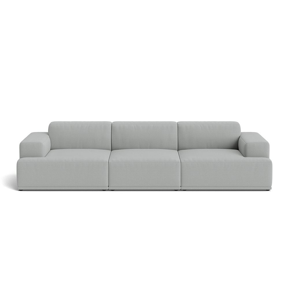 Connect Soft Modular Sofa 3seater Configuration 1 Plastic Black Canvas 124