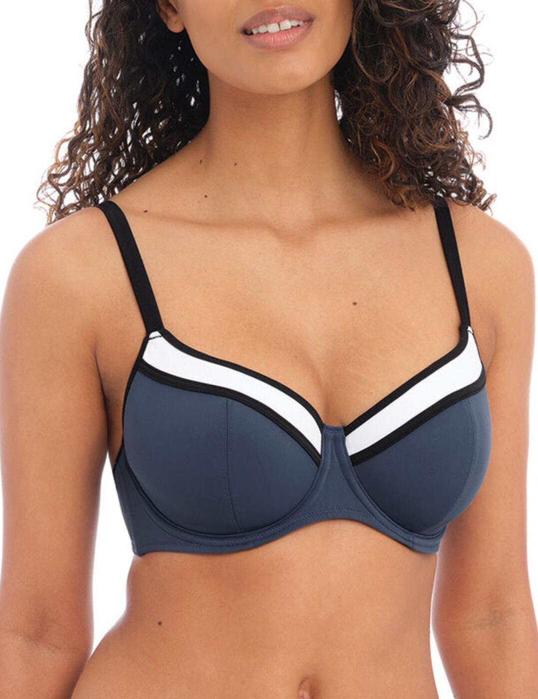 The Freya Colour Crush sweetheart bikini top offers a stylish and supportive fit that will make you stand out at the beach. The sweetheart neckline shows off your bust while the lightly padded cups enhance your cleavage. Underwire provides additional support for a comfortable fit. An optimum level of adjustability is possible with the clasp closure and adjustable straps - making sure that the top fits just right! The breathable fabric ensures all-day comfort, while the opaque cups are detailed with a subtle stripe across the upper cups and a contrasting outline to really make this piece pop. Whether you’re relaxing by the pool or catching some waves, this bikini top is sure to become essential in your swimwear collection.  Sweetheart neckline Lightly padded cups Underwire provides a supportive fit Clasp closure and adjustable straps Comfortable fabric Opaque cups with stripe detail across the upper cups Contrasting outline Country of origin: Sri Lanka Composition: 77% Polyamide &pipe; 15% Elastane &pipe; 8% Polyester Listed in UK sizes  60545-105437-1385891 202003 Padded Bikini Top
