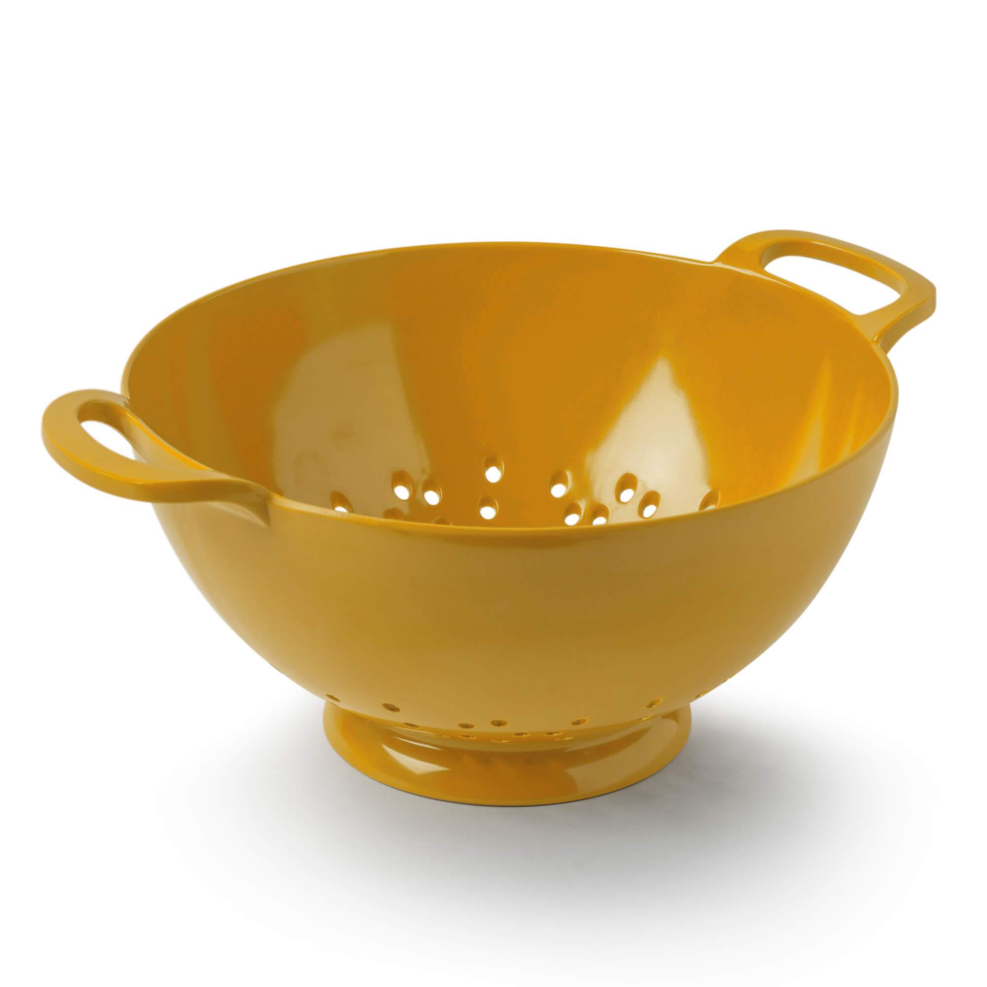 Zeal Melamine Colander Strainer, Medium, 20cm, Mustard