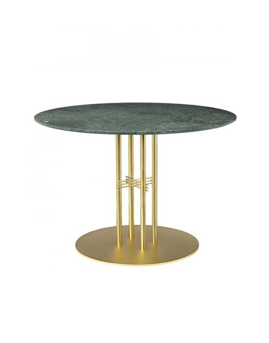 Ts Column Dining Table Brass Base Marble 110green