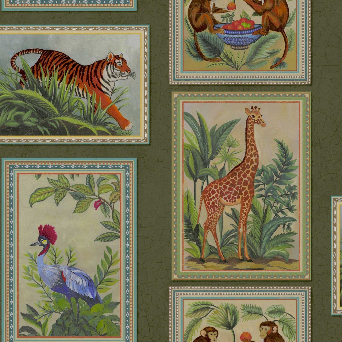 Tropical Frames Wallpaper Green Holden 14271