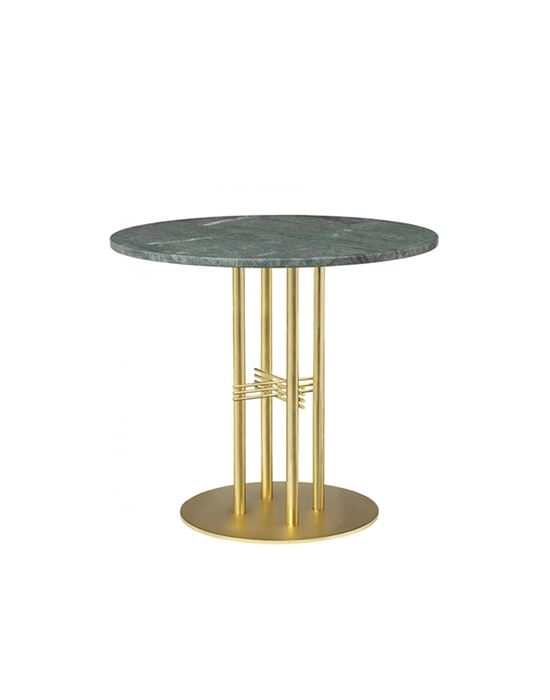 Ts Column Dining Table Brass Base Marble 80green