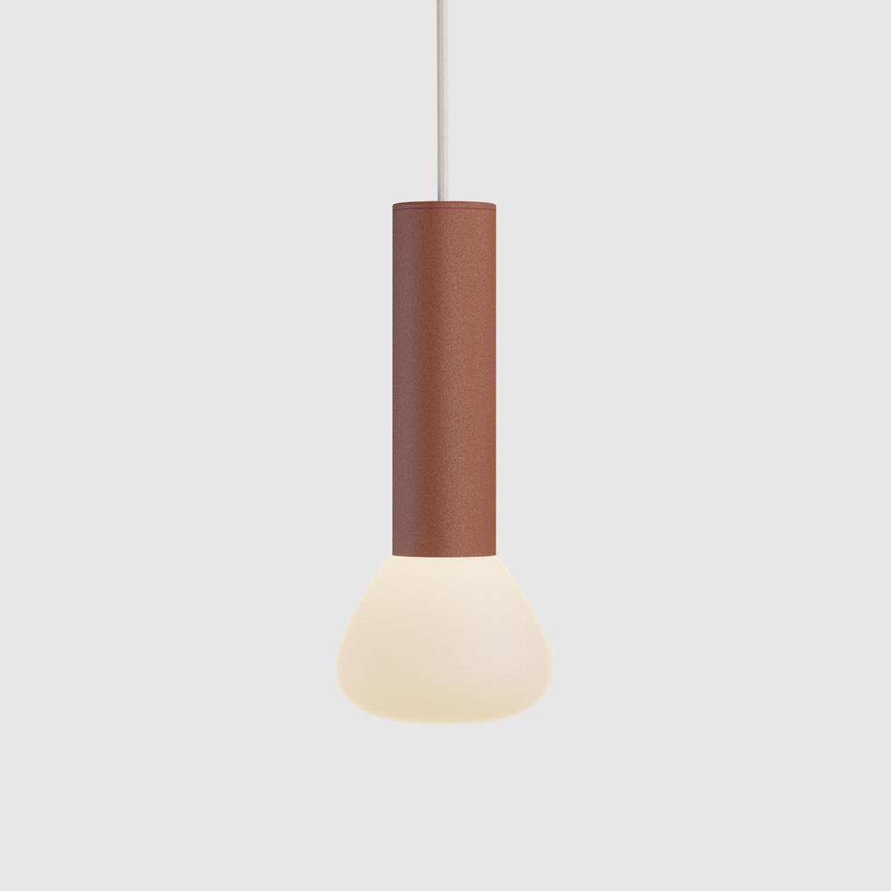 Lambert Fils Parc 02 Pendant Terracotta White Cord No Anchor Straight Red Designer Pendant Lighting