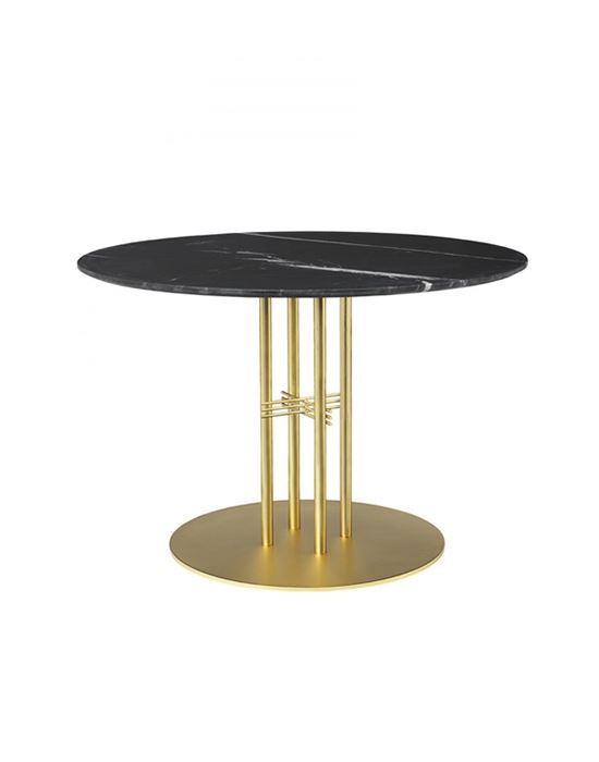 Ts Column Dining Table Brass Base Marble 110black