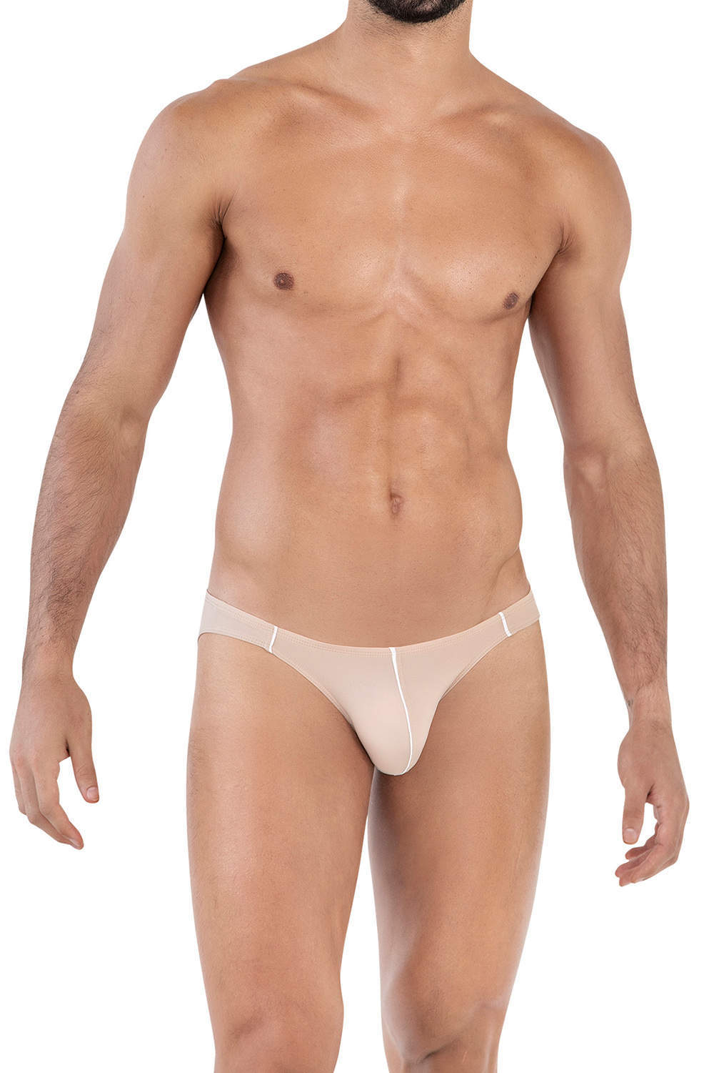 Skimpy Clever Moda Mente Bikini Brief men’s underwear slips are quite something. Silky low rise second skin male micros – neutral skin tone. Buy now