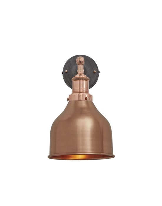 Brooklyn Vintage Antique Sconce Wall Lamp Cone Copper Shade Copper Holder