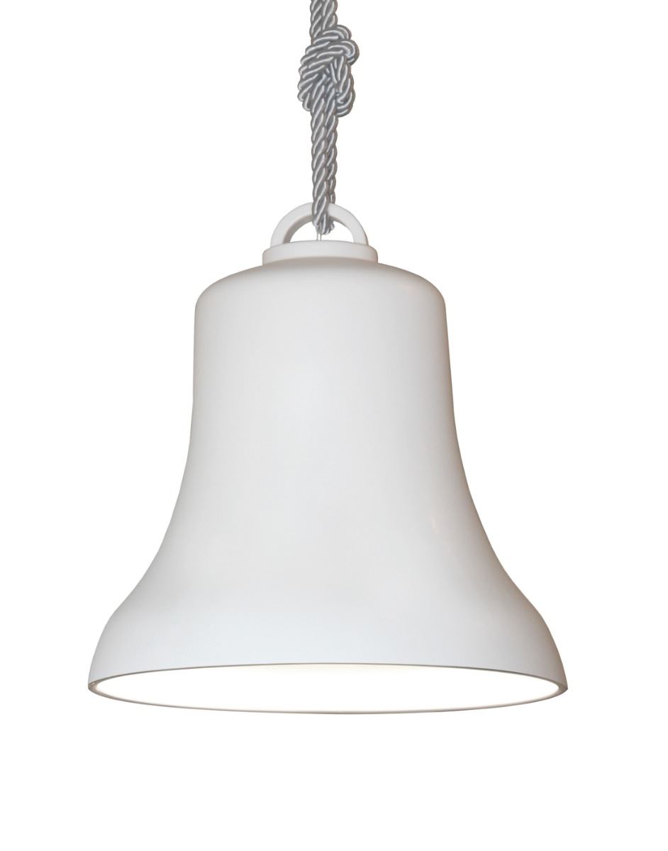 Belle Pendant Belle Small Polished White Outside And Inside Grey Silk Braided Cable Designer Pendant Lighting