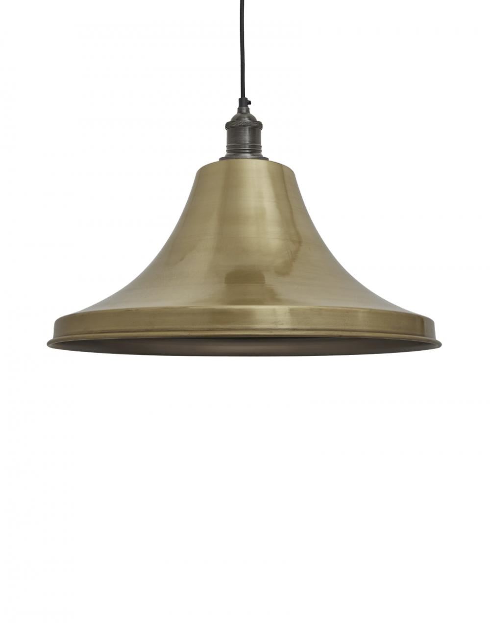 Industville Brooklyn Vintage Giant Metal Pendant Bell Shade Brass Shade Pewter Holder Brassgold Designer Pendant Lighting