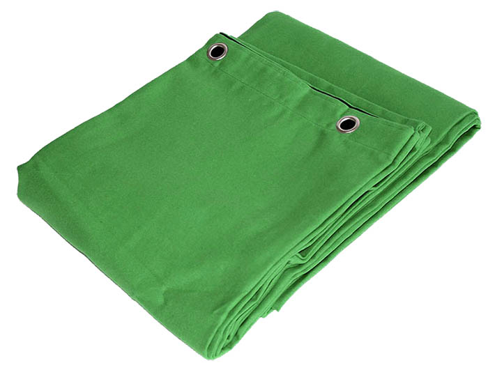 Molton Stage Backdrop with Eyelets - 6 x 4m Green Screen