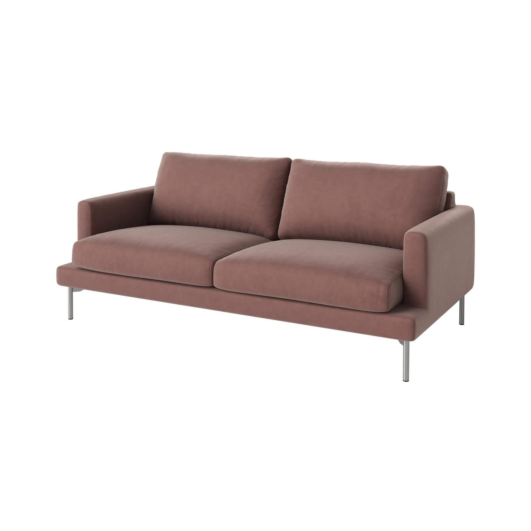 Bolia Veneda Sofa 25 Seater Sofa Brushed Steel Ritz Light Rosa Pink Designer Furniture From Holloways Of Ludlow