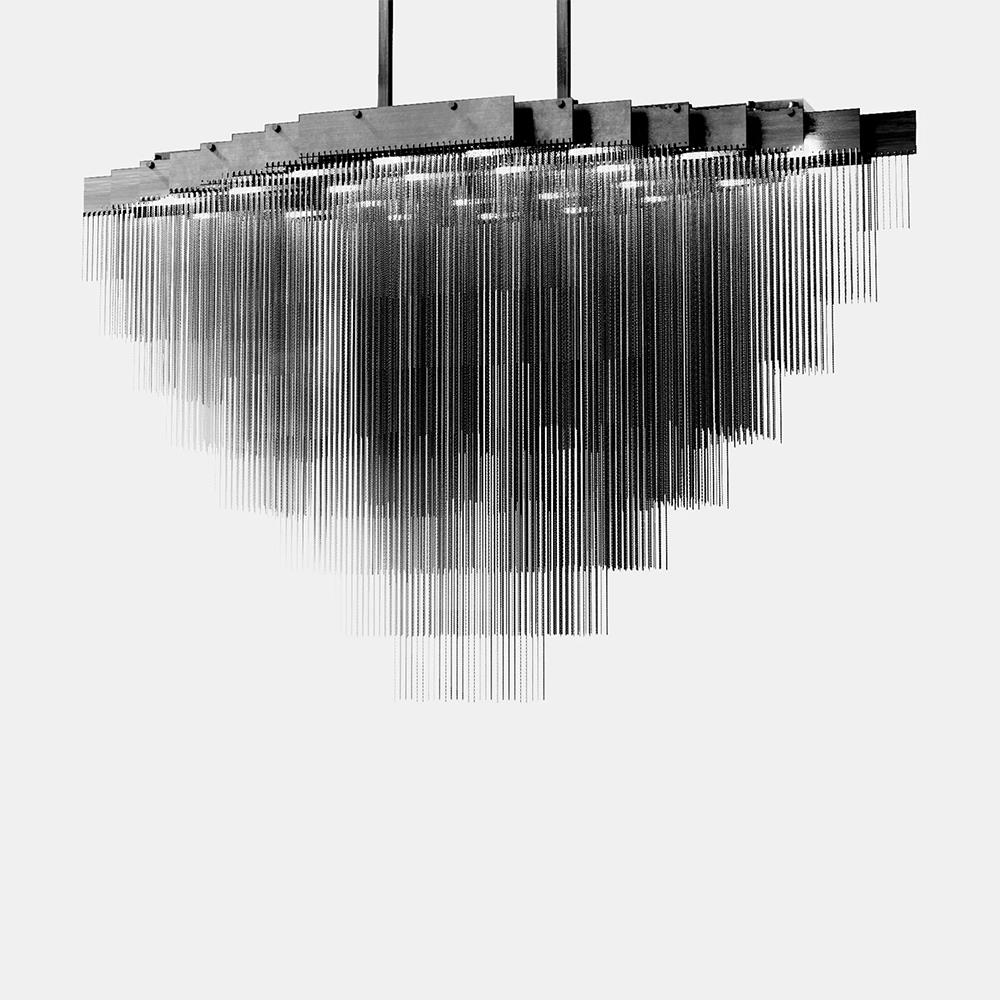 Kelly Chandelier Extra Large Blackened Steel Blackened Steel