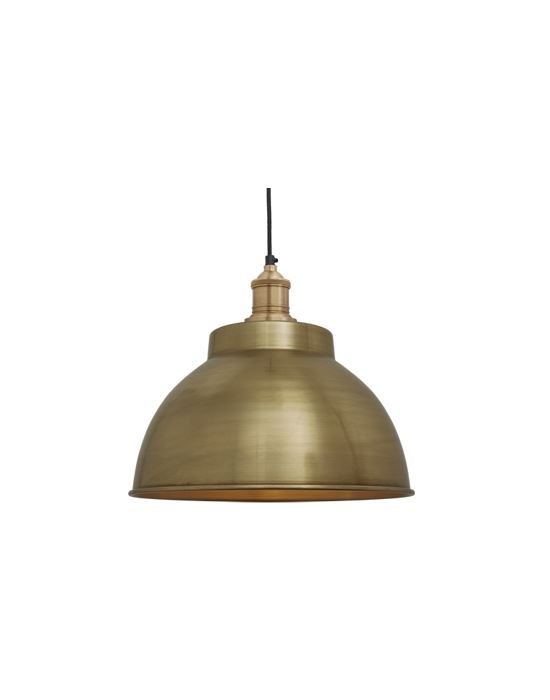 Industville Brooklyn Dome Pendant Traditional Fittings Large Brass Shade Brass Fitting Brassgold Designer Pendant Lighting