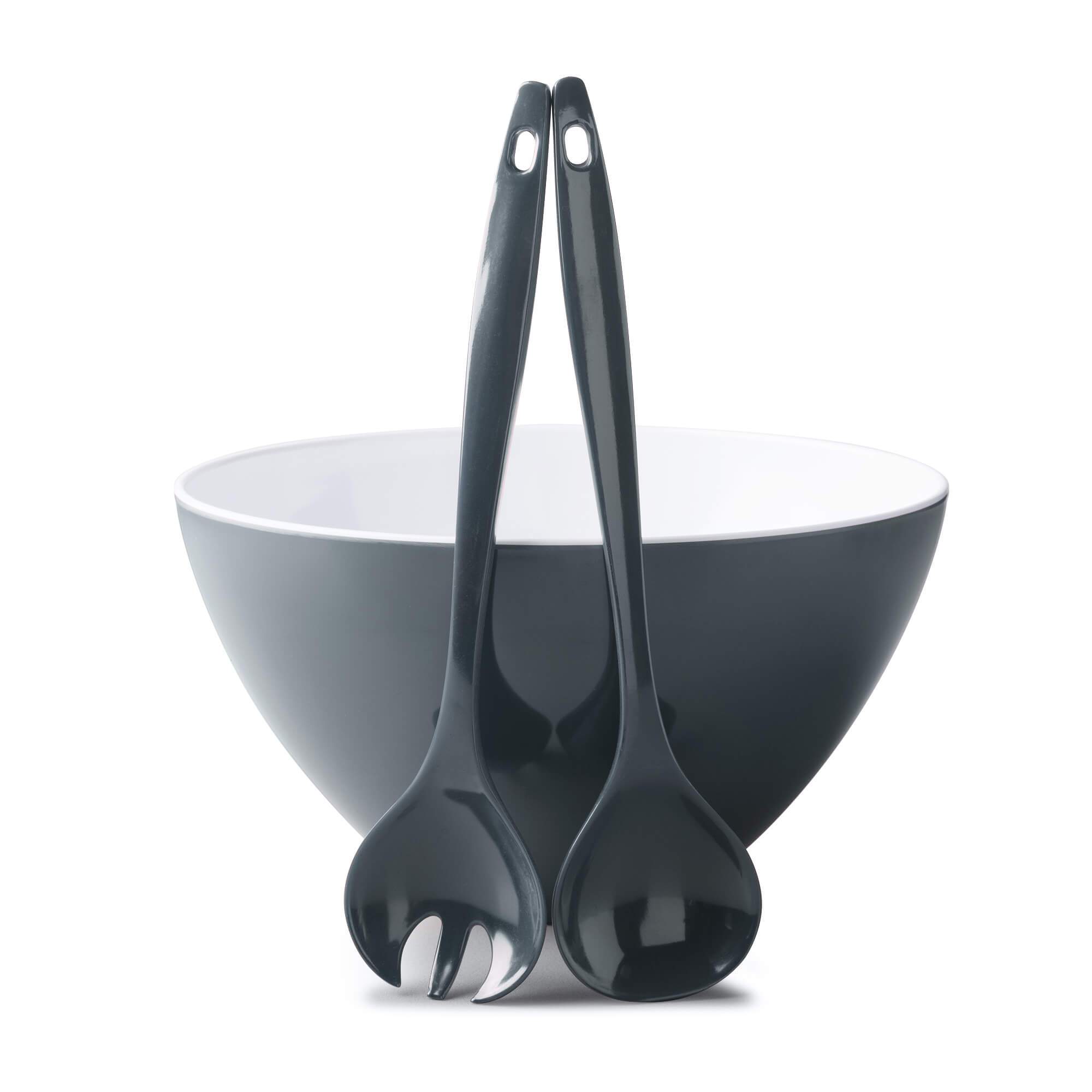 Zeal Melamine Salad Bowl 26cm in Dark Grey