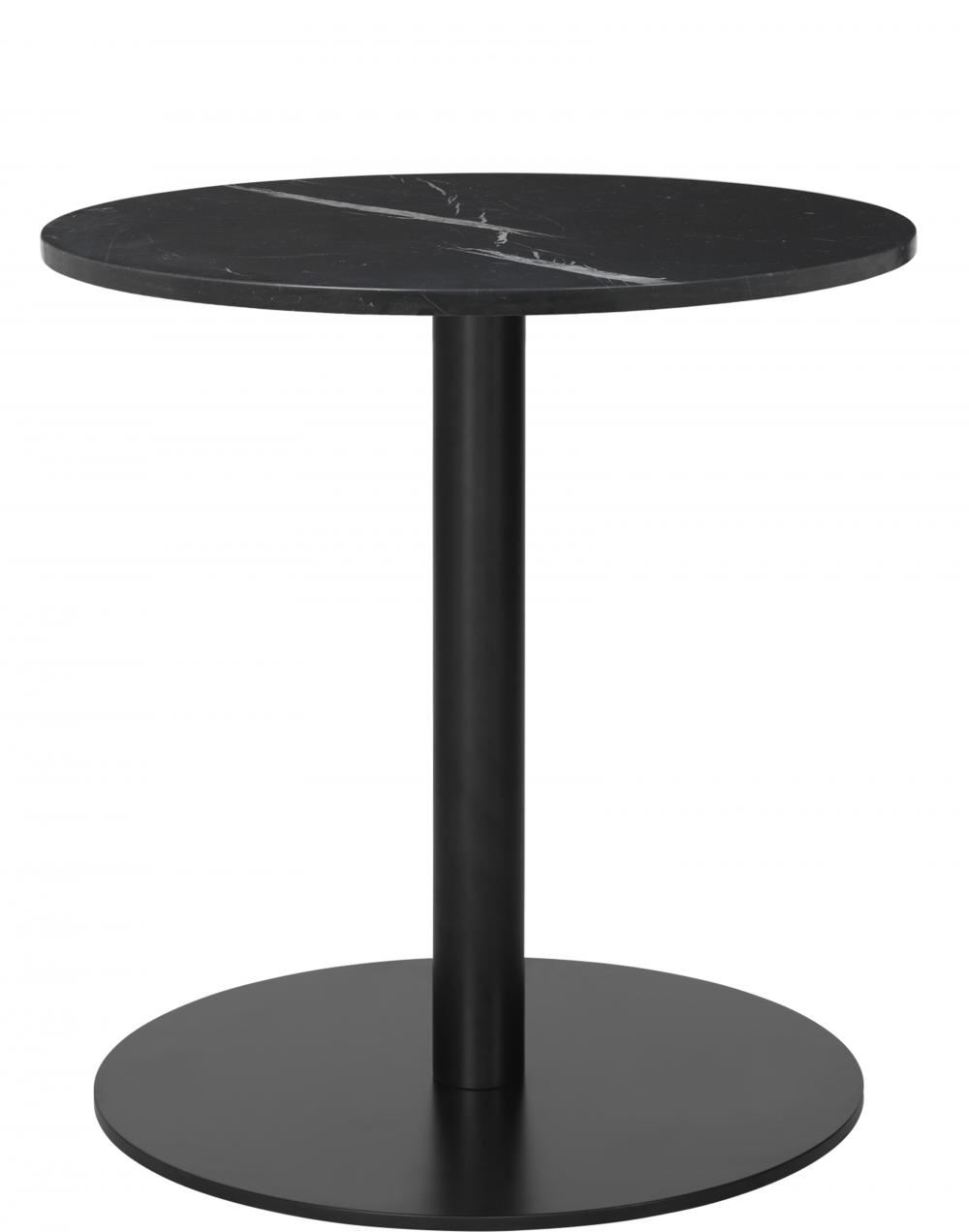 Gubi 10 Table Round Marble 60 Black Basebar Table White