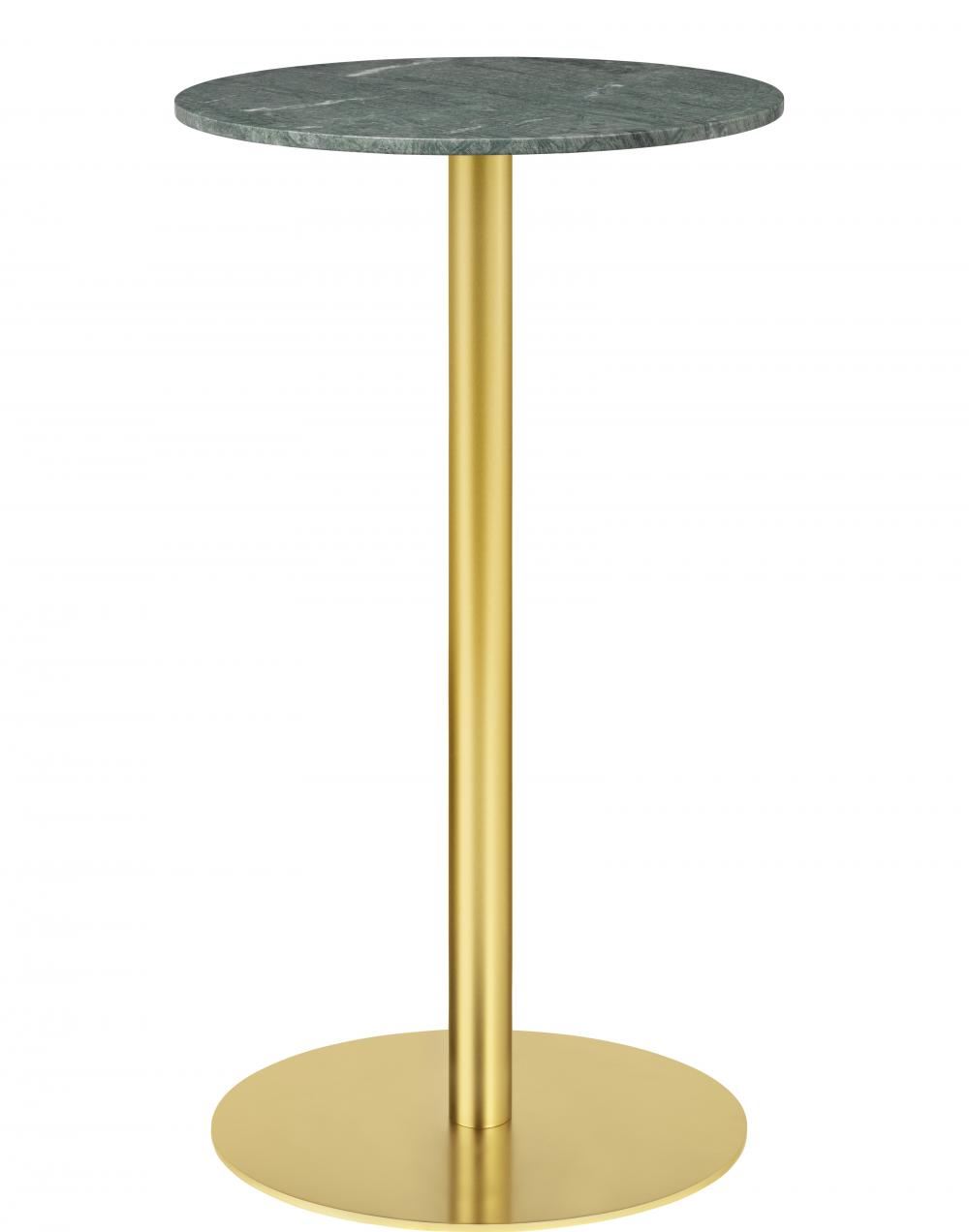 Gubi 10 Table Round Marble 60 Brass Basebar Table Green