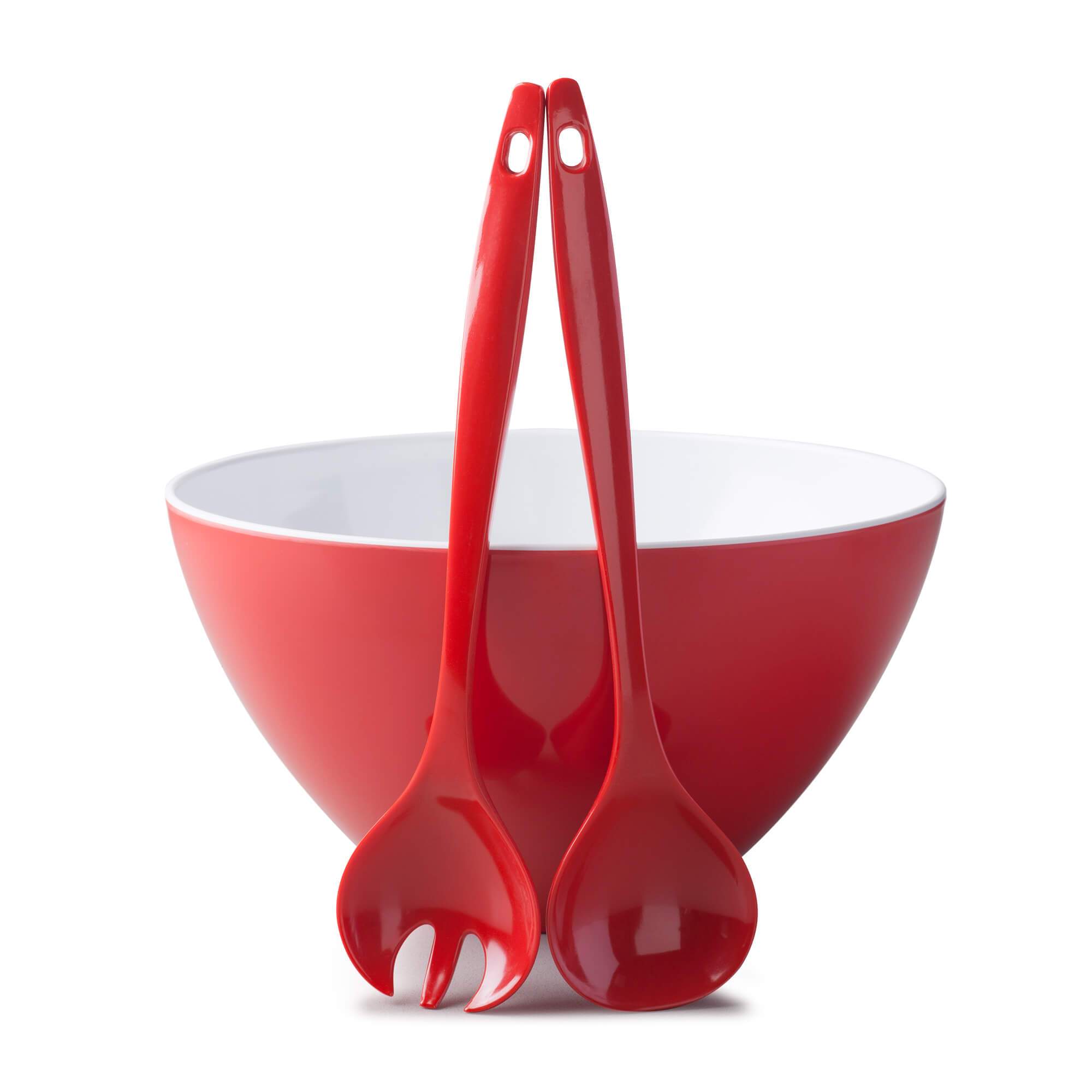 Zeal Melamine Salad Bowl 26cm in Red