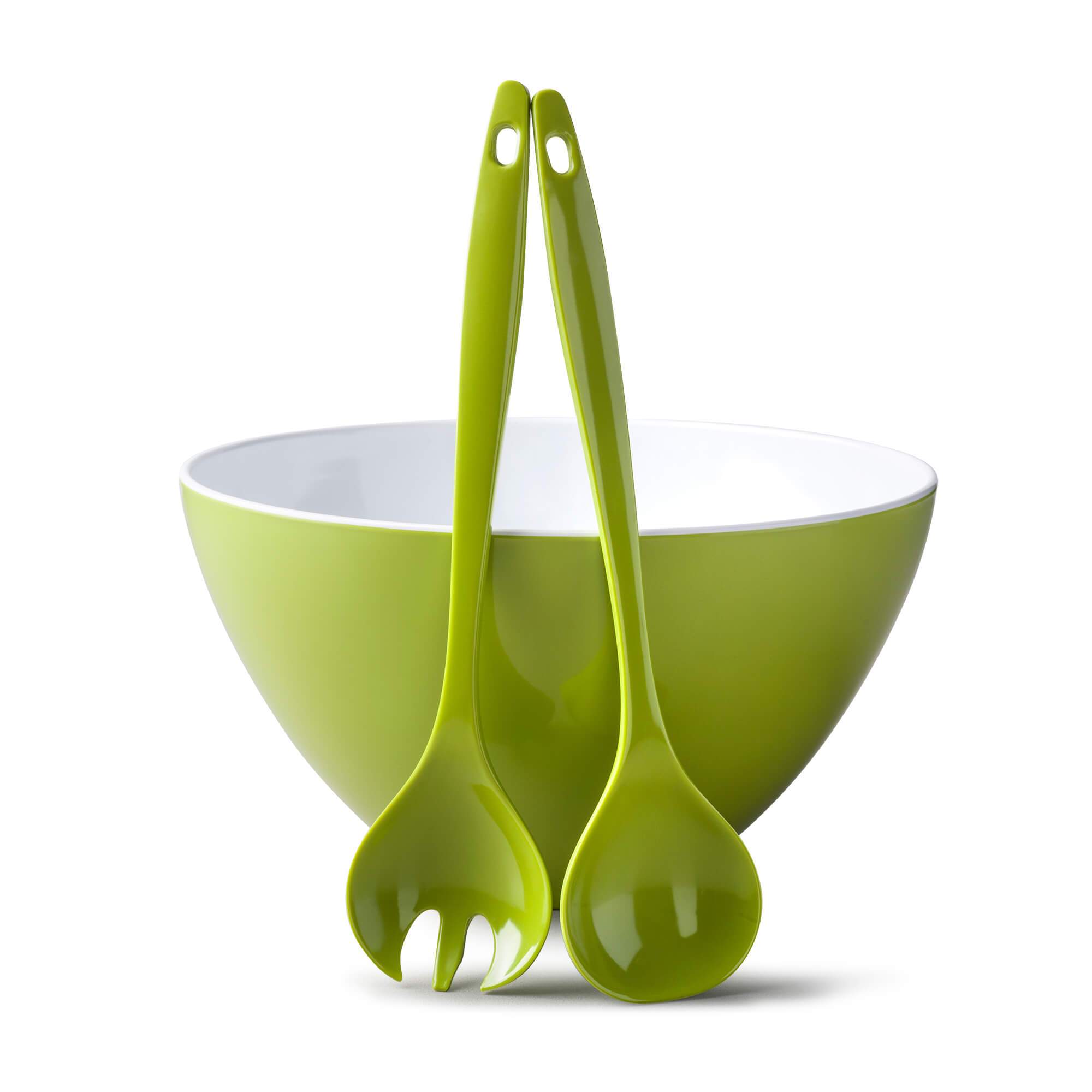 Zeal Melamine Salad Bowl, 26cm, Lime Green