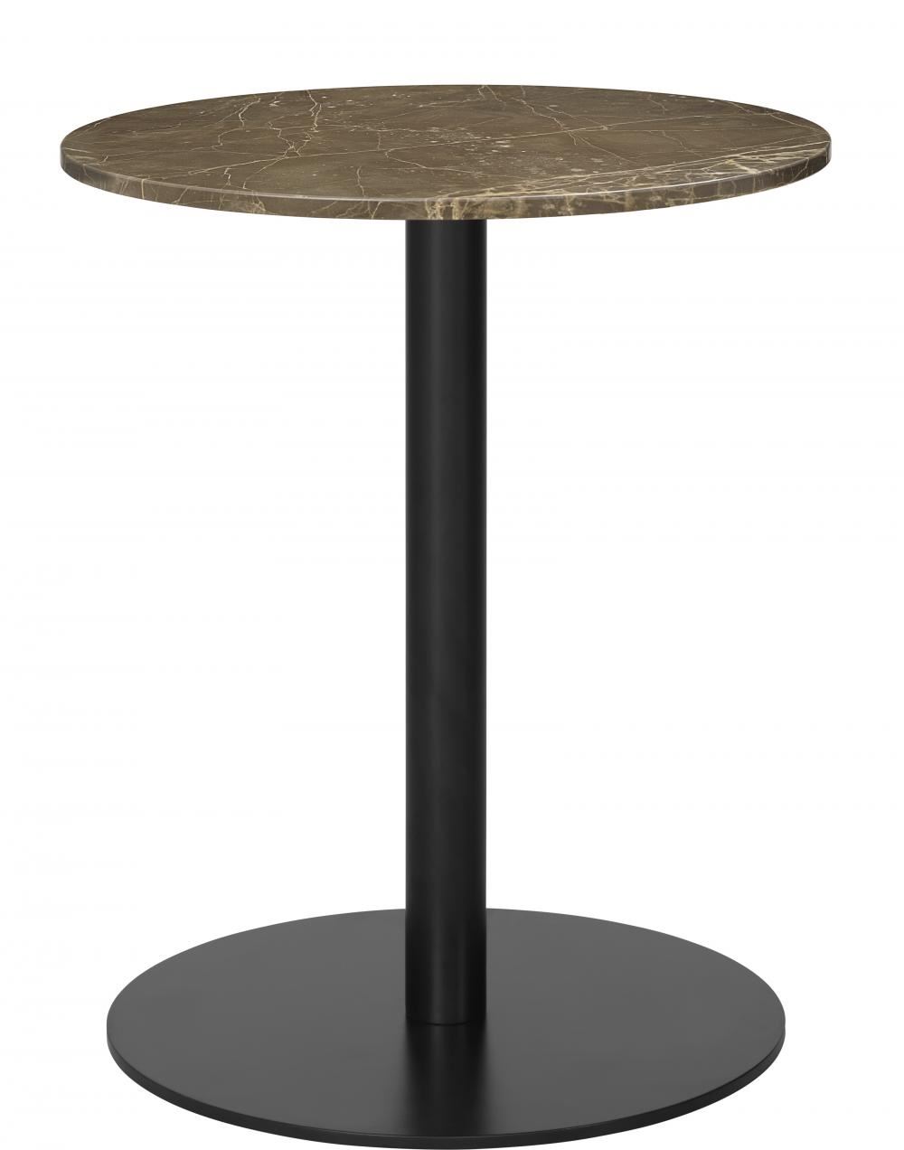 Gubi 10 Table Round Marble 60 Black Basedining Table Brown