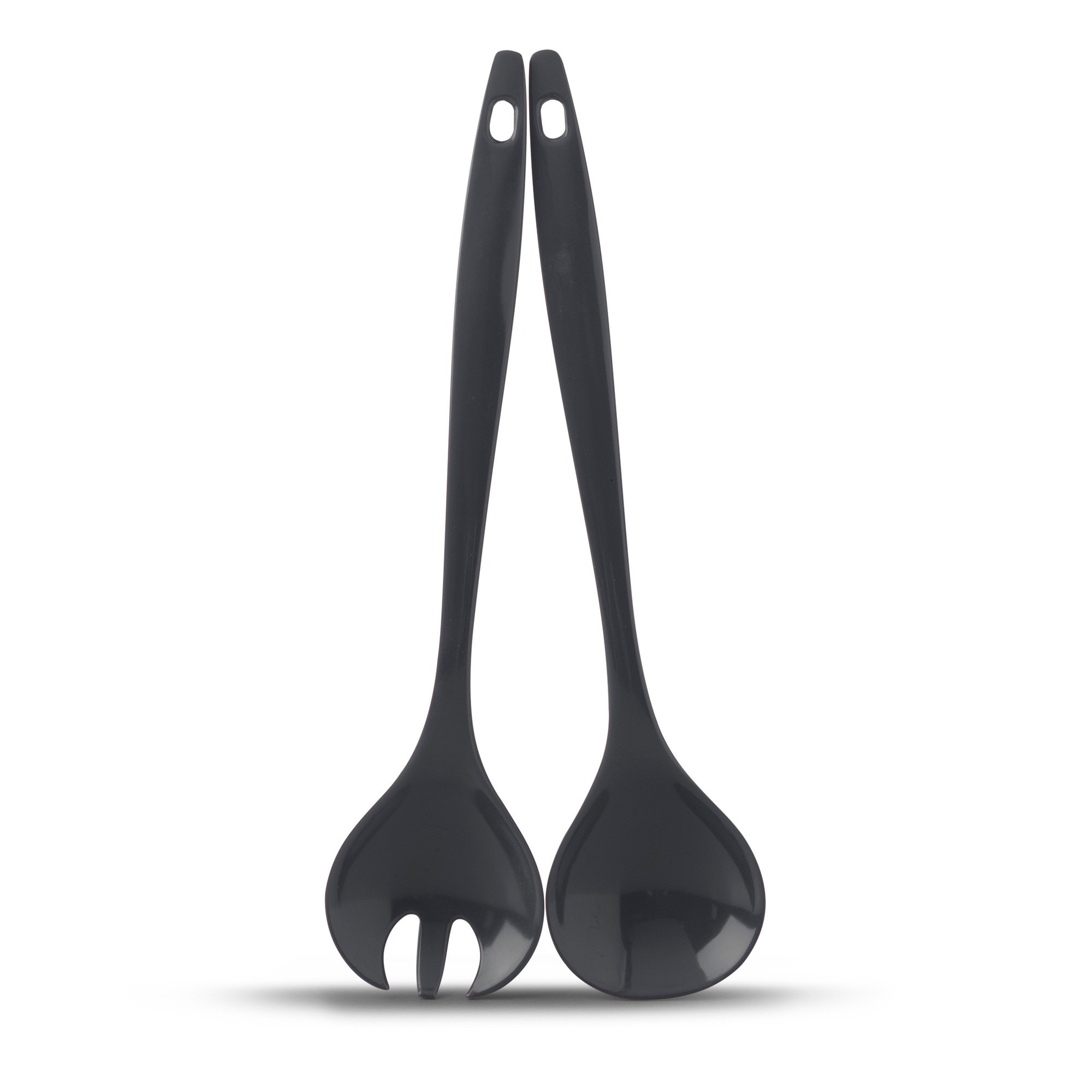 Zeal Melamine 2-Piece Salad Servers Set Black Dark Grey