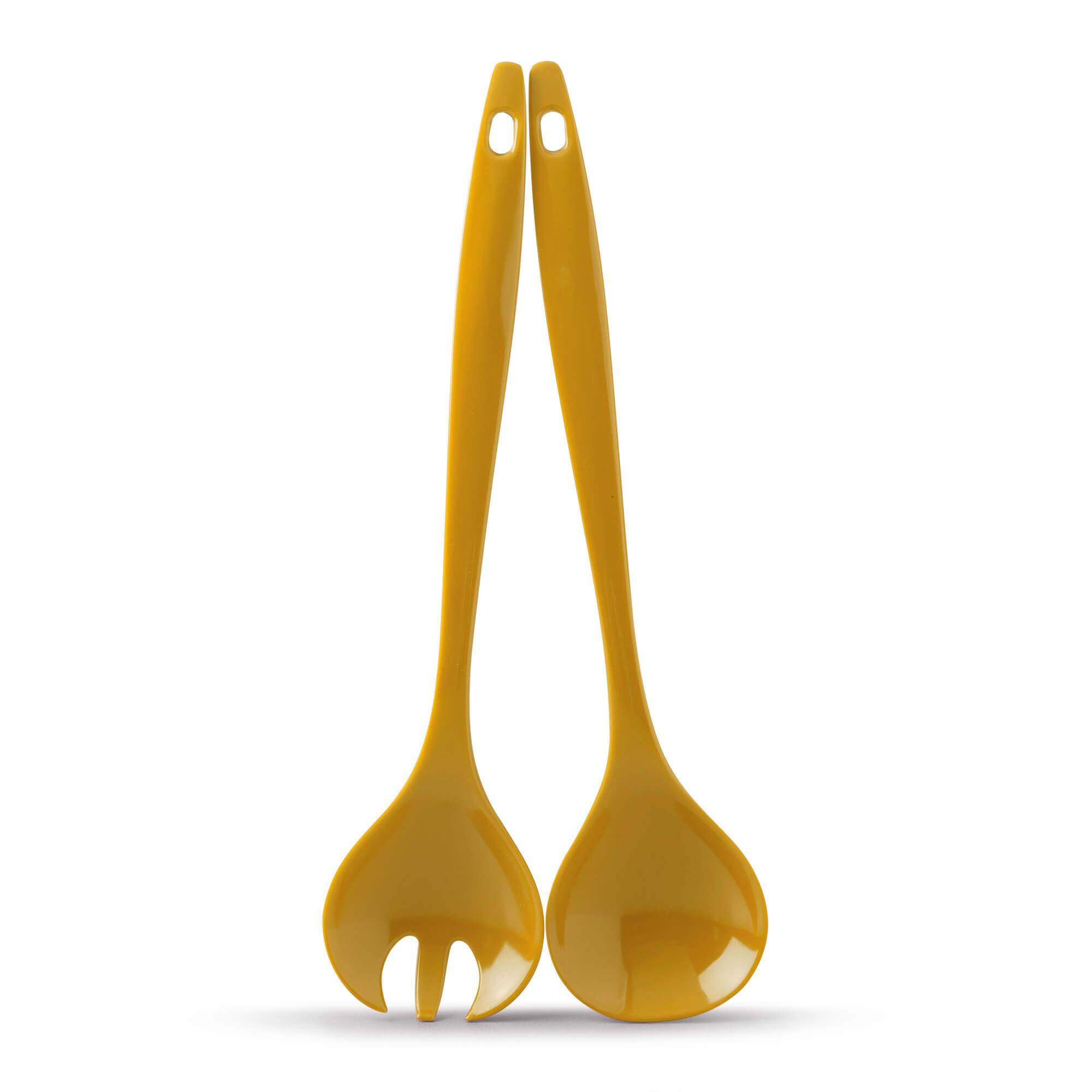 Zeal Melamine 2-Piece Salad Servers Set Yellow Mustard
