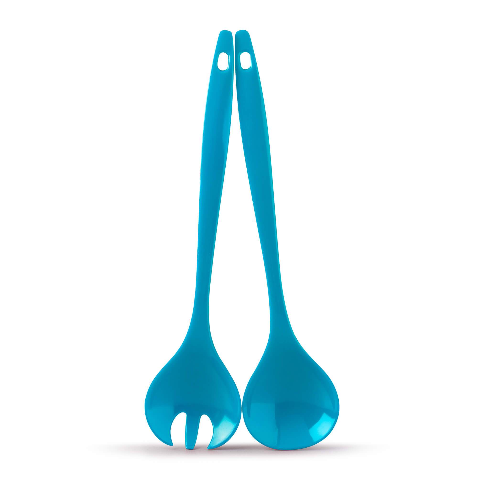 Zeal Melamine 2-Piece Salad Servers Set Blue Aqua Blue