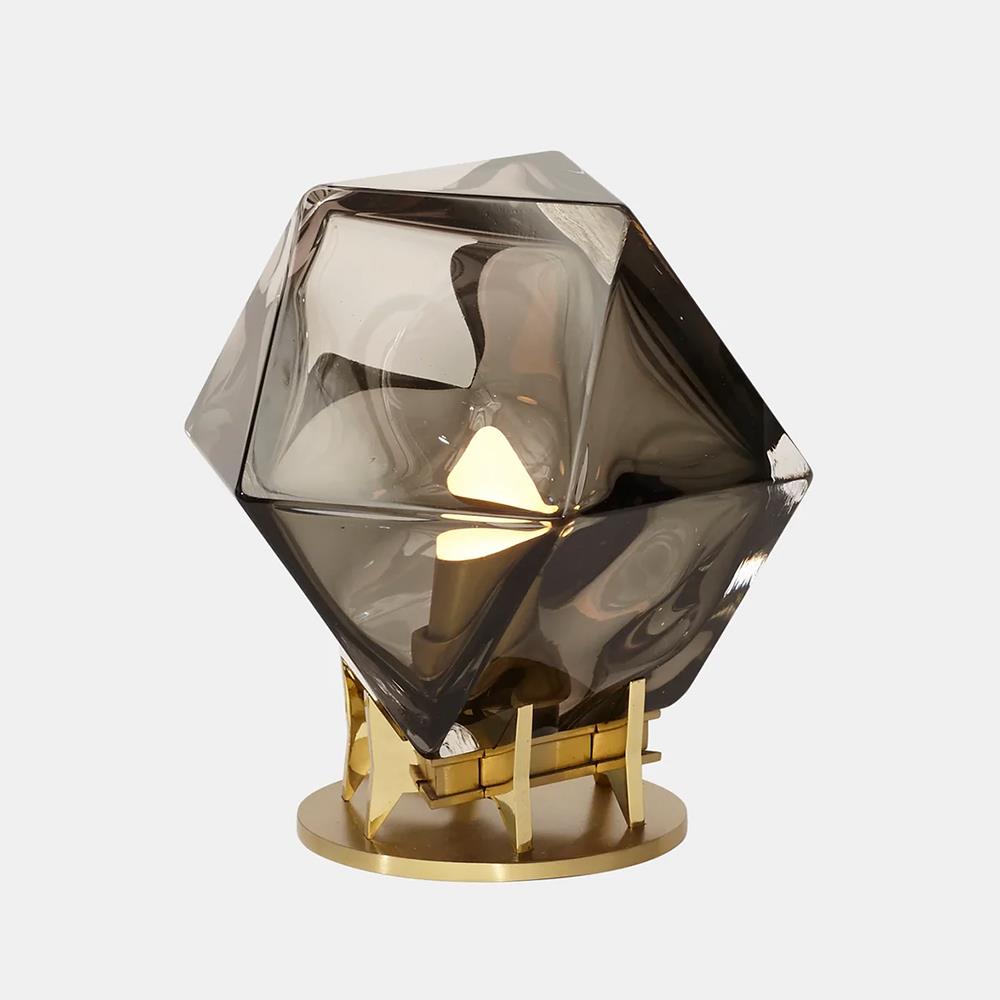 Welles Desk Light Smoked Black Satin Brass