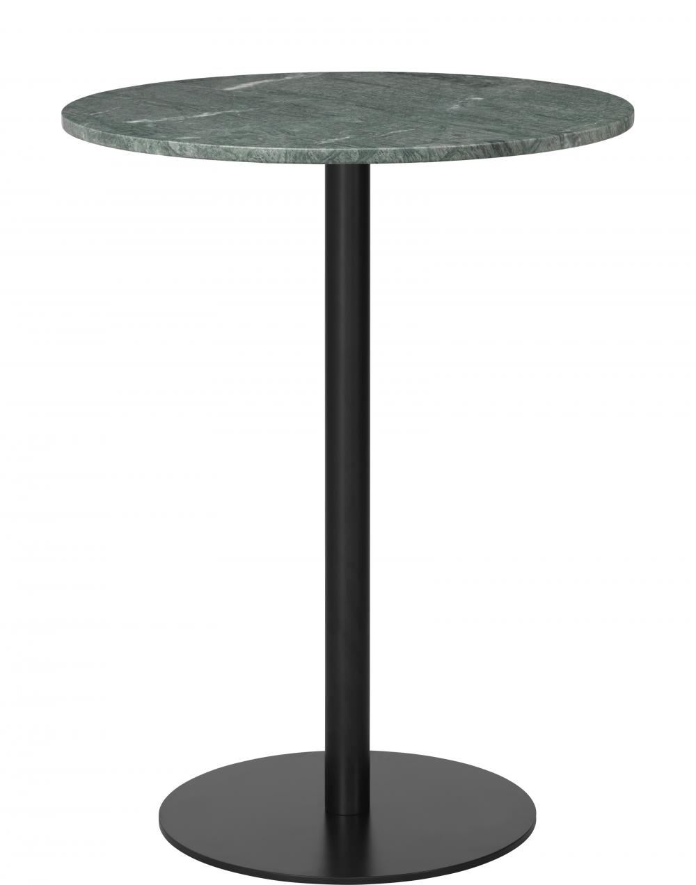 Gubi 10 Table Round Marble 80 Black Basebar Table Green