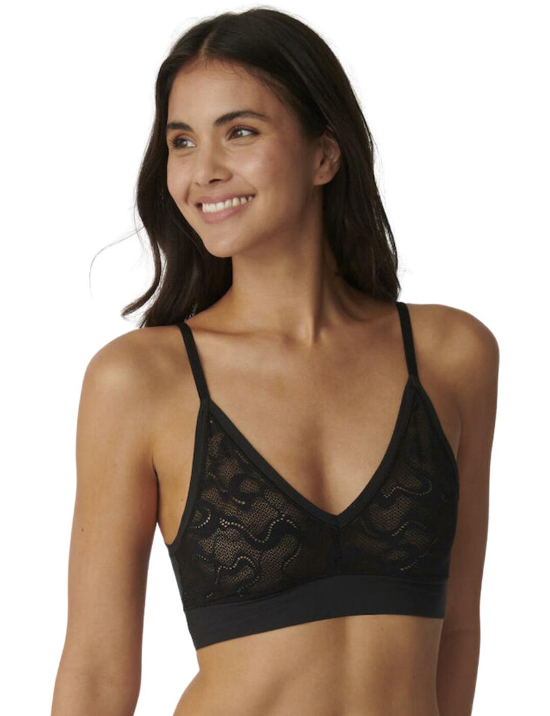 Be spoilt for choice with this bralette from Sloggi's Allround Lace range. Can be worn as a sultry lacey bralette or a classic top for everyday wear, easily dressed up and down! An everyday favourite, this piece is so soft and versatile, an instant hit for anyone's lingerie collection. Crafted from an ultra-soft, micro-modal mix that offers premium comfort day through night. Cut to a scoop neckline for a cute feminine look. Match with available coordinates for a gorgeous, cosy fit.  One size Luxe and so comfortable! Reversible Stretchy and soft underband Jacquard pattern Simple pull-on design Non-adjustable straps Scoop neckline Country of origin: Vietnam Composition: 35% Modal &pipe; 33% Polyamide &pipe; 32% Elastane Listed in UK sizes  55452-98850-1302756 10210986  Bralette