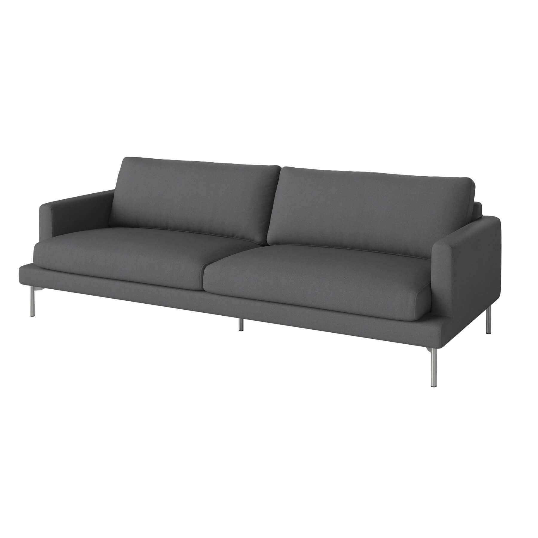 Bolia Veneda Sofa 3 Seater Sofa Brushed Steel Gaja Dark Grey Designer Furniture From Holloways Of Ludlow