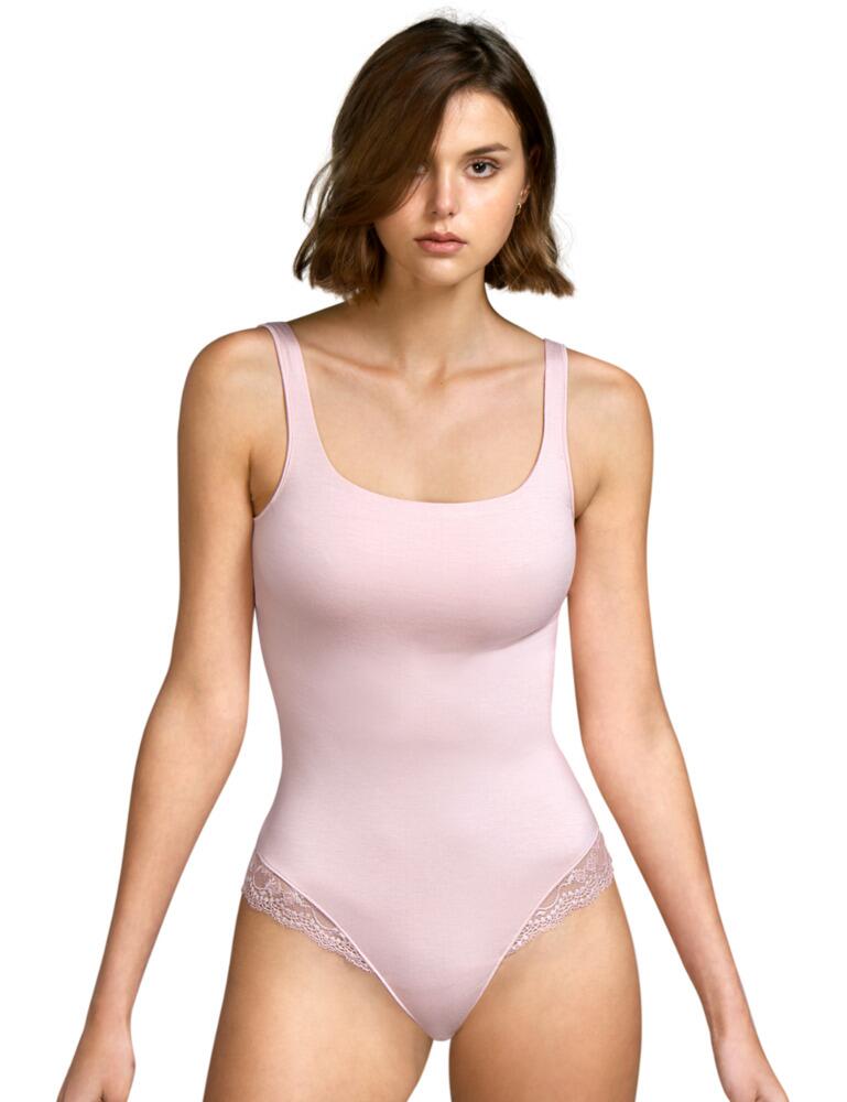 Andres Sarda is iconic for its luxurious lingerie and the Raven collection blends these designs with added feminine lace detail. This body has a timelessly flattering shape that smooths the tummy for a silhouette-enhancing design that is comfortable for everyday wear. A square neckline creates a modest full coverage cleavage whilst the thong-shaped rear with transparent lace panel adds a cheeky detail. The high-quality Modal and Silk blend material offers you an ultra-soft fabric that is super smooth for reduced visibility. A light internal structure offers support and uplift without the need for uncomfortable underwiring and padding.  Elegant and comfortable design Classic and flattering body shape Modest square neckline Sexy see-through lace detail Minimal rear coverage Smooth Modal and Silk blend fabric Supportive internal structure Non-wired and non-padded design Composition: 73% Modal &pipe; 13% Silk &pipe; 8% Elastane &pipe; 5% Polyamide &pipe; 1% Cotton  Listed in UK sizes  50508-91606-1205102 3309840 Body