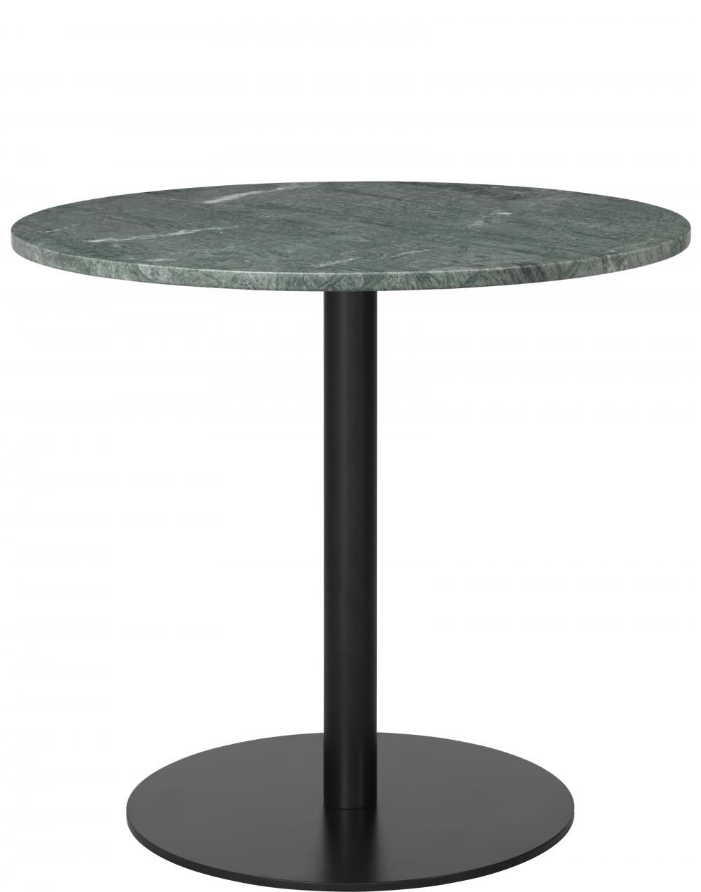 Gubi 10 Table Round Marble 80 Black Basedining Table Green