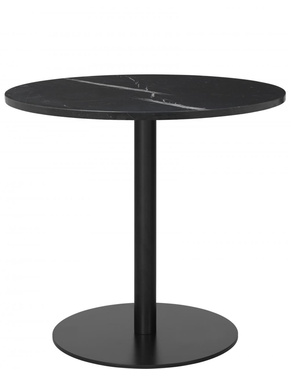 Gubi 10 Table Round Marble 80 Black Basedining Table Black