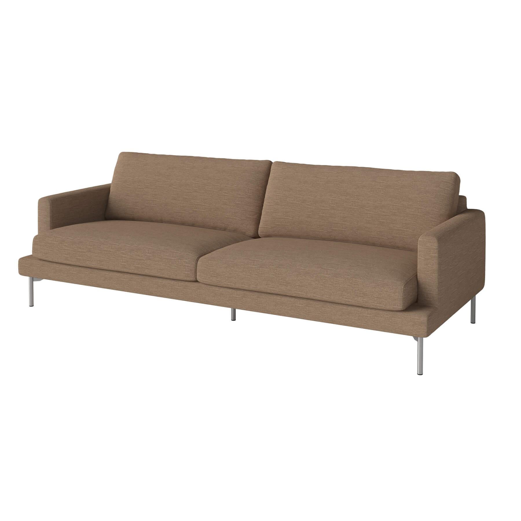 Bolia Veneda Sofa 3 Seater Sofa Brushed Steel Qual Curry Brown Designer Furniture From Holloways Of Ludlow