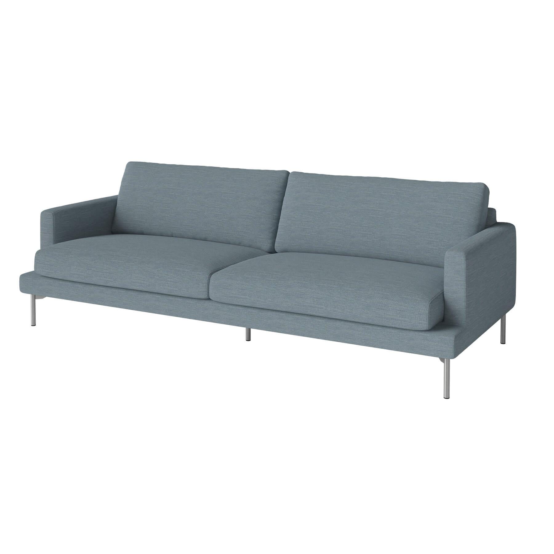 Bolia Veneda Sofa 3 Seater Sofa Brushed Steel Laine Light Blue Designer Furniture From Holloways Of Ludlow