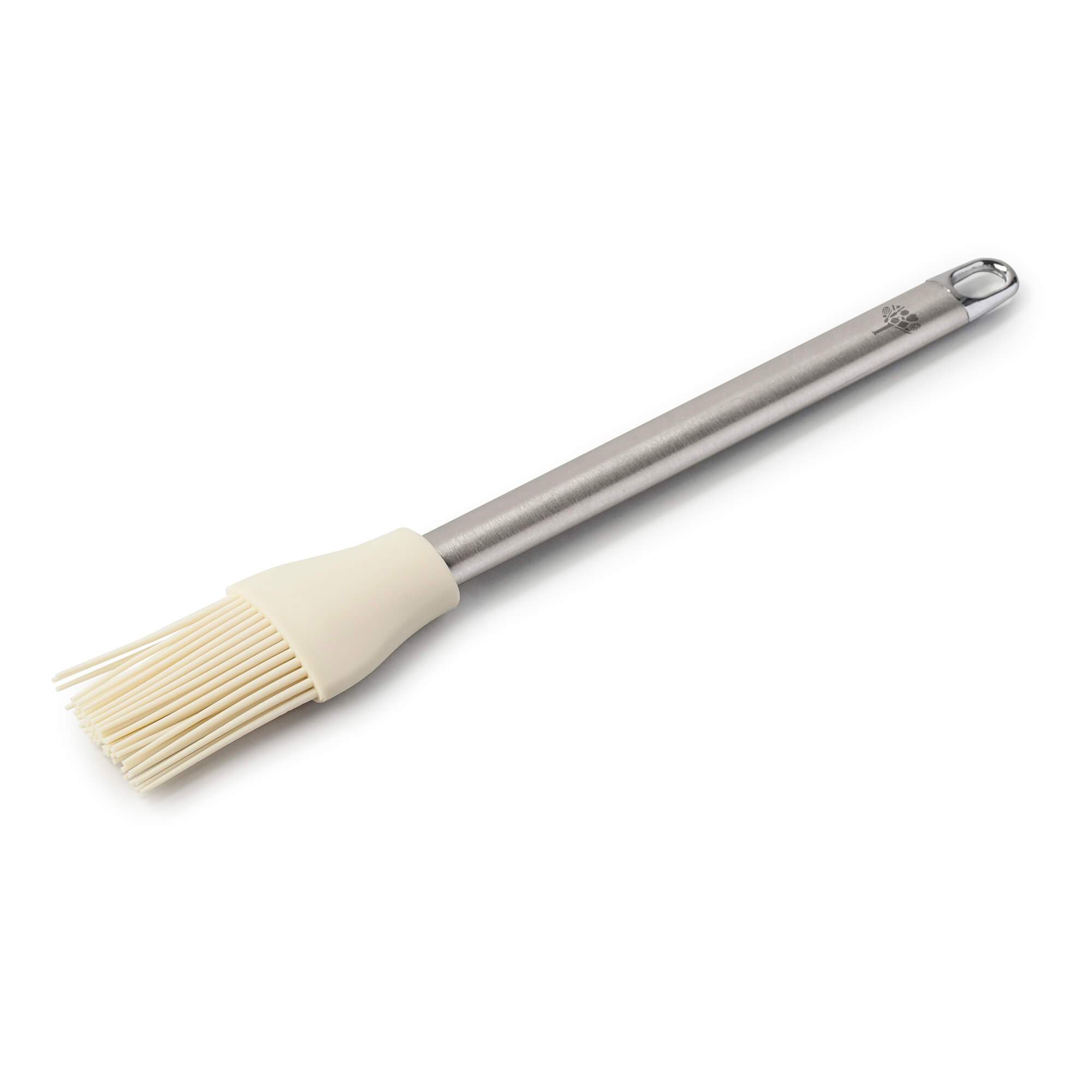 Zeal Silicone Basting Brush with Stainless Steel Handle in Cream