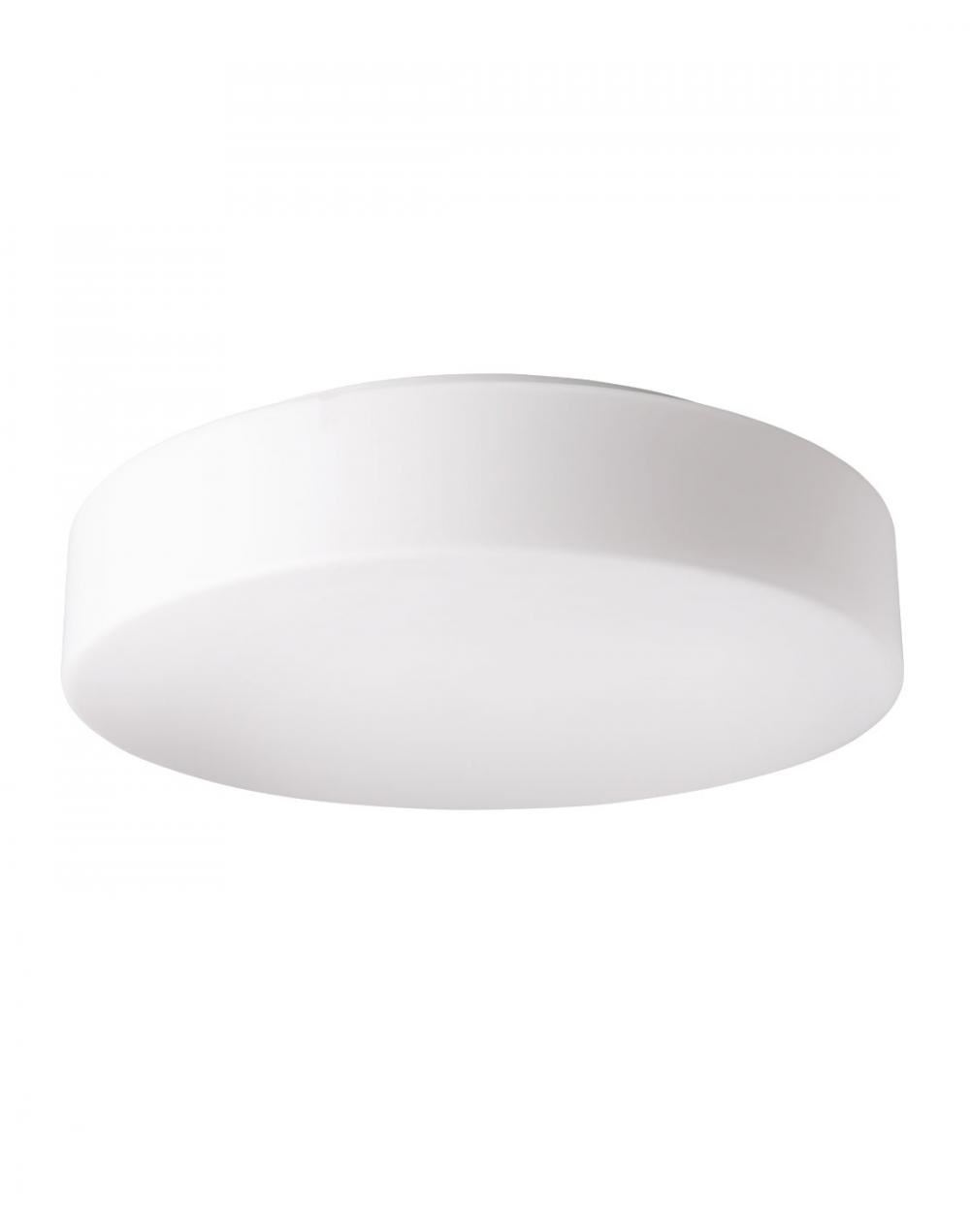 Flush Bathroom Wall Ceiling Light White With Matt Opal Glass