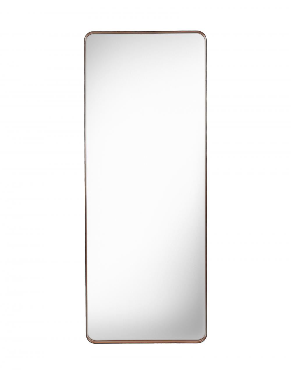Adnet Rectangulaire Wall Mirror Large Tan