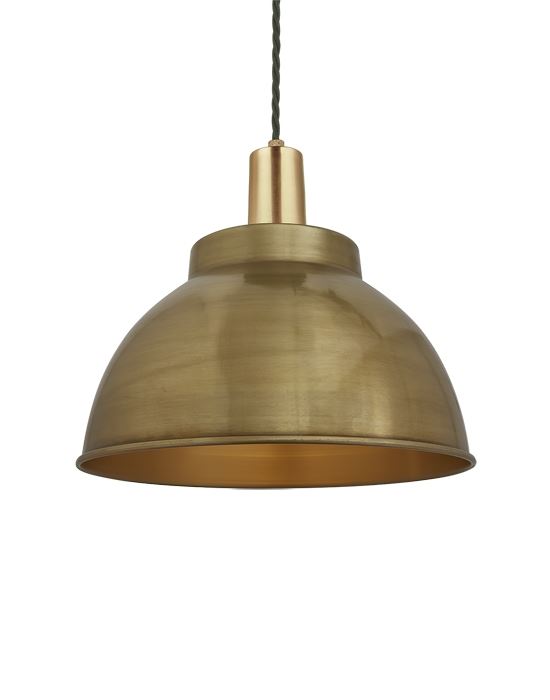 Industville Brooklyn Dome Pendant Sleek Fittings Large Brass Dome Brass Fitting Brassgold Designer Pendant Lighting