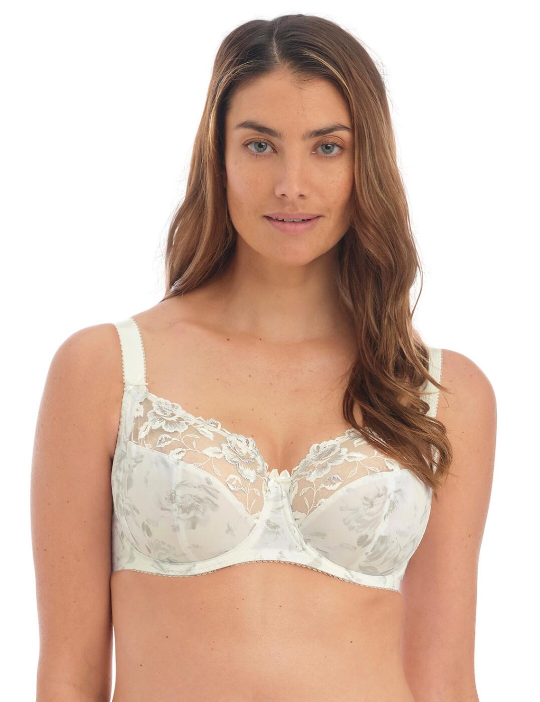 Fantasie's Caroline side support bra is feminine and chic with delicate lace details over the sheer upper cups and an elegant floral design. The straps are fully adjustable to ensure the perfect size and the hook and eye fastening allows a secure fit that will stay put all day. This bra is underwired for support and the non-padded cups give a natural, smooth shape under your clothes.  Underwired Non-padded Adjustable straps Hook and eye fastening Lace details Country of origin: Tunisia Composition: 64% Polyester &pipe; 31% Polyamide &pipe; 5% Elastane Listed in UK sizes  57857-102010-1323092 9392 Side Support Bra
