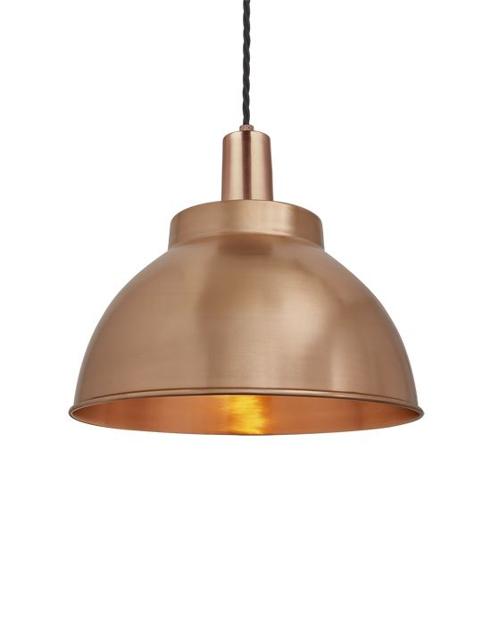 Industville Brooklyn Dome Pendant Sleek Fittings Large Copper Dome Copper Fitting Designer Pendant Lighting