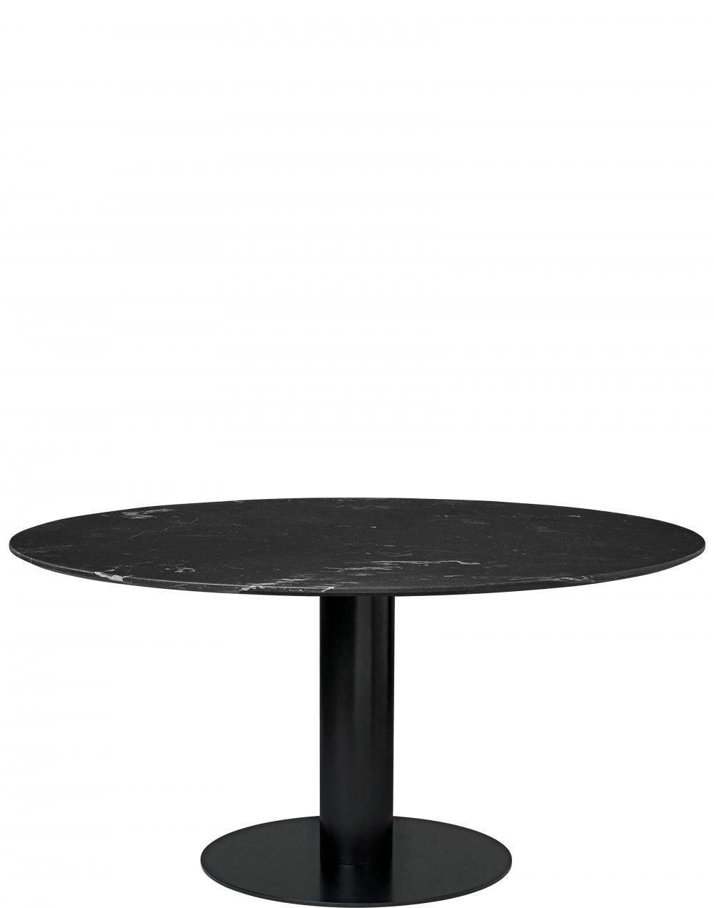 Gubi 20 Dining Table Round Black Base 150 Marbleblack