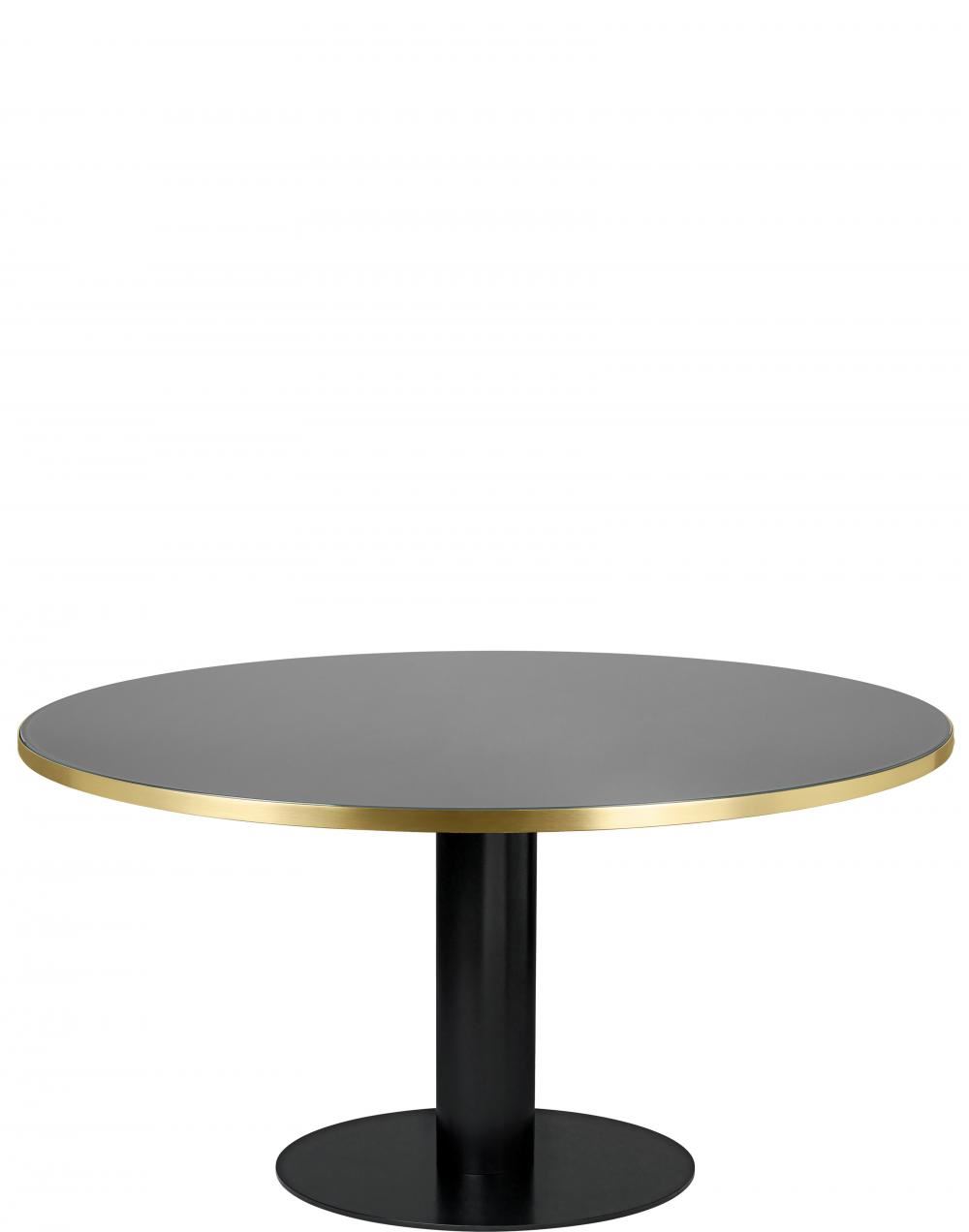 Gubi 20 Dining Table Round Black Base 150 Glassgranite Grey