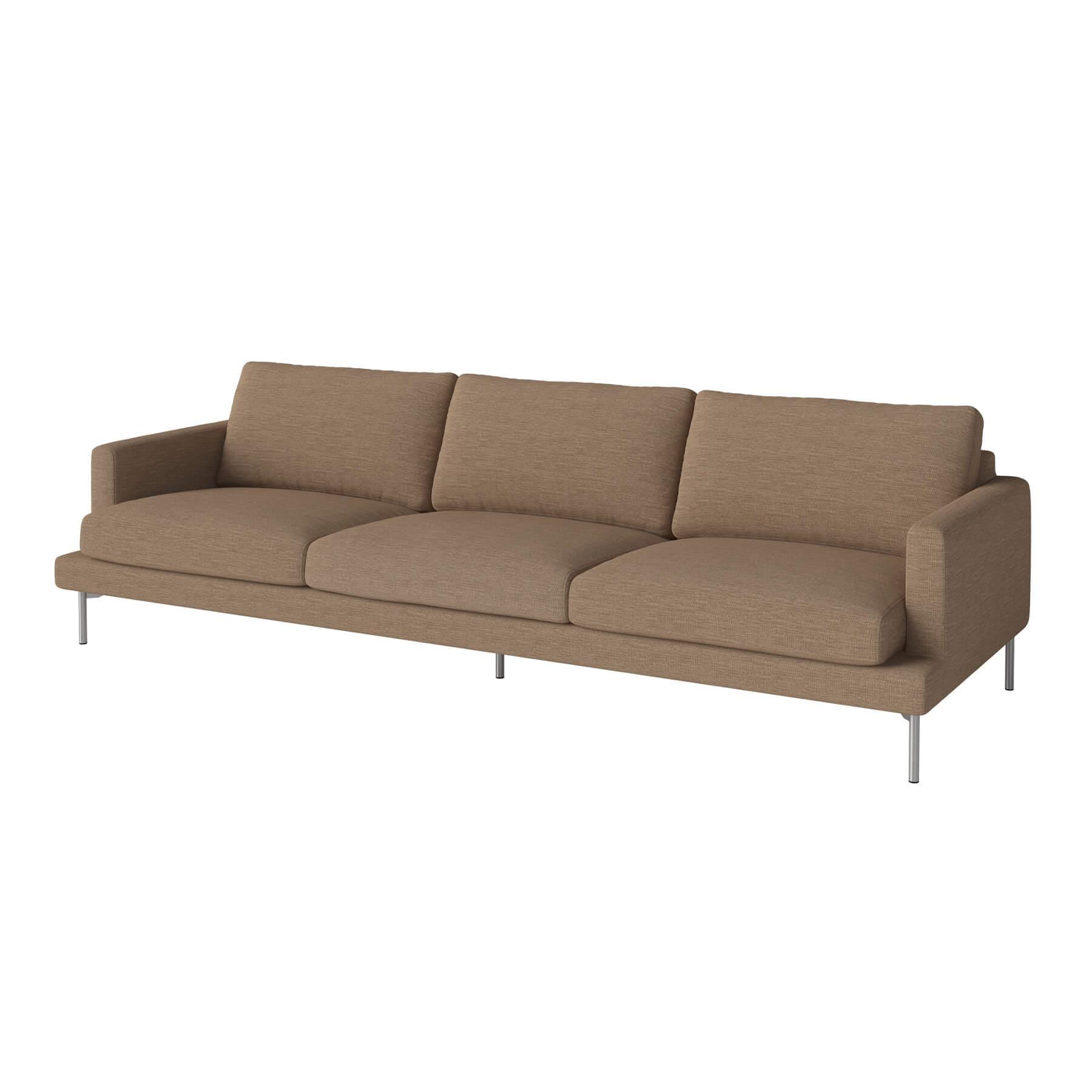 Bolia Veneda Sofa 4 Seater Sofa Brushed Steel Laine Light Brown Designer Furniture From Holloways Of Ludlow