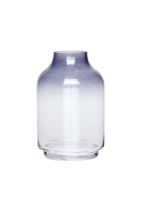 Coloured Glass Vase Medium Blue Grey 1 Only