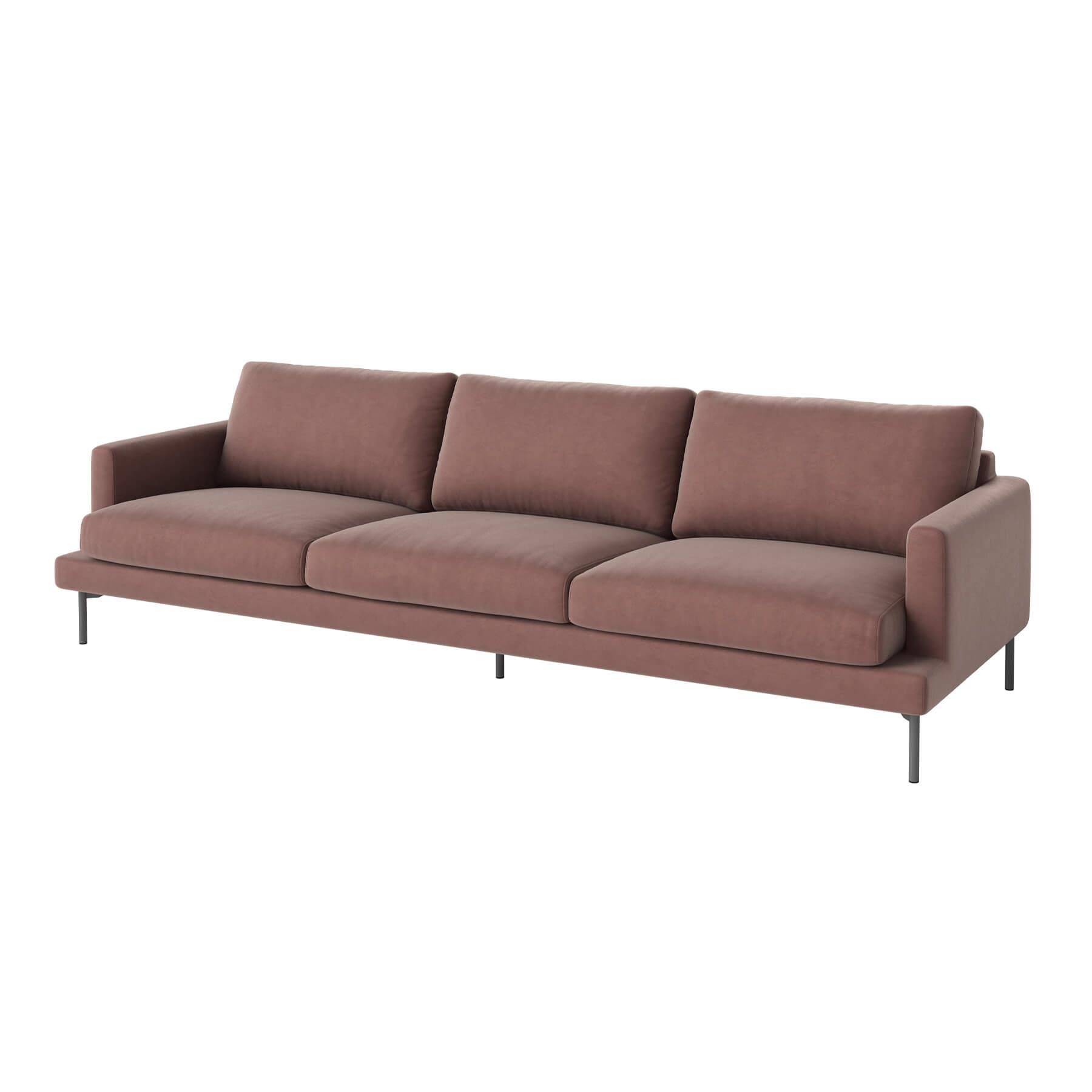 Bolia Veneda Sofa 4 Seater Sofa Grey Laquered Steel Ritz Light Rosa Pink Designer Furniture From Holloways Of Ludlow